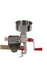 Manual tomato and fruit press / strainer in cast iron and stainless steel.