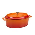 Oval orange casserole dish 29 x 22 cm
