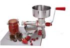 Manual tomato and fruit press / strainer in cast iron and stainless steel.