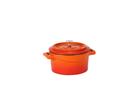 Mini casserole dish 10 cm in cast iron - orange