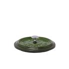 Round green cast iron lid