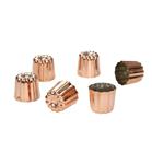 6 fluted tin-plated copper cake baking tins