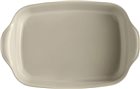 Square ceramic dish - 23.5 cm - Clay coloured