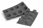 Mold 8 fluted bordelais black silicone with metal particles