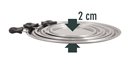 Set of 3 lids for 9 diameters stainless steel from 14 to 30 cm