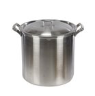 Aluminum cooking pot with square edge and aluminum handles diameter 40 cm