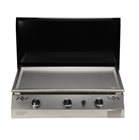 Plancha gas 9 kW stainless steel plate 78x45 black lid
