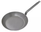 28 cm frying pan in Pro induction steel sheet 3 mm Lyonnaise cut