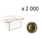 Sterilizable twist-off gold capsules diameter 53 mm per carton of 2,000