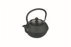 Large cast iron teapot 1.2 l black induction with stainless steel filter
