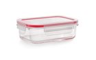 Hermetic and stackable glass storage box 15x21 cm