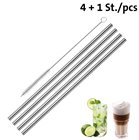 Straight straws by 4 in stainless steel