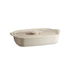 White clay cover for 30 cm rectangular baking dish Ultime Emile Henry