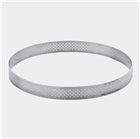 Perforated stainless steel tart circle with straight edge diameter 24 cm and height 3.5 cm