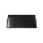 Rectangular enamelled steel plate 32x42 cm with handles all oven and barbecue lights