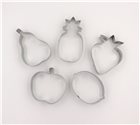 Set of 5 fruit cookie cutters