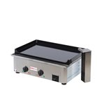 Electric plancha enameled cast iron 20 mm 60x40 cm professional 3500 W stainless steel frame made in France
