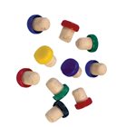 10 coloured plastic cork stoppers for preserving opened bottles of wine, cognac and port.