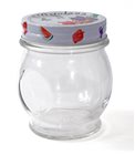 6 glass jars Ortolano 314 ml with screw-on cover Ø 70 mm