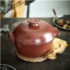 Emile Henry siena red induction ceramic casserole dish 22 cm round 2 liters