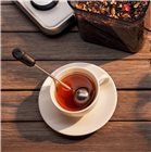 Stainless steel tea ball with long handle