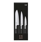 Set de couteaux japonais forgés Wasabi Black KAI fabriqué au Japon