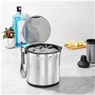 double-walled stainless steel ice bucket with lid. Supplied with ice tongs