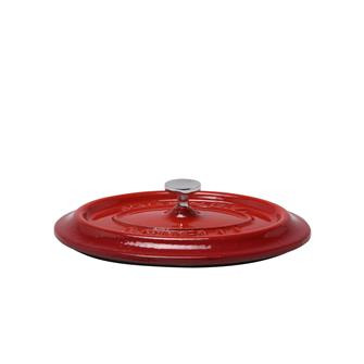 Oval red cast iron lid