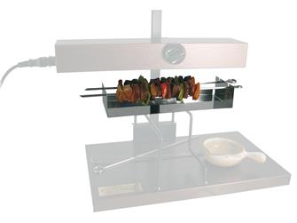 Skewer option for a 1/2 cheese raclette machine