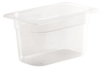Gastronorm container 1/4 in polypropylene. Height 15 cm