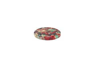 Twist-off lids with matt fruit décor - 82 mm by 10