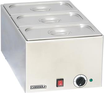 Water bath cooker for three 1/3 gastronome containers