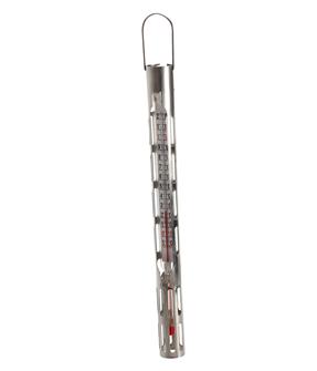 Pork butcher´s thermometer with sheath in stainless steel