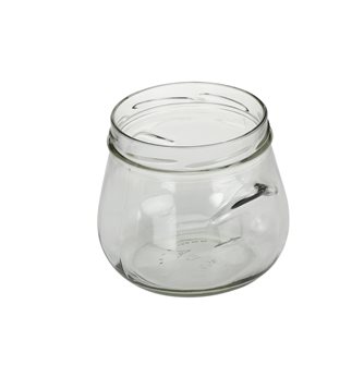 Cylindrical glass jars of 850 ml