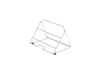 Chrome steel shelf folding support