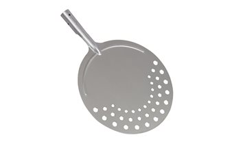 Round pizza pan in perforated stainless steel