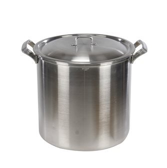 Aluminum cooking pot with square edge and aluminum handles diameter 40 cm