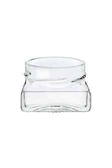 67 ml square glass jar with capsule with 58 mm high skirt by 60