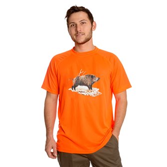 Bartavel Diego breathable men's T-shirt orange L silkscreen wild boar