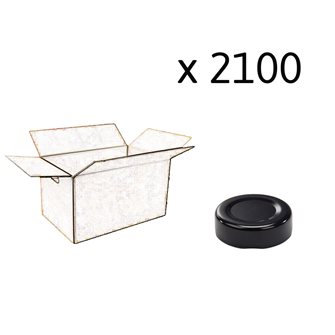 Capsule for Jar High Skirt diam 43 mm black color by 2100