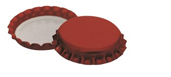 26 mm red crown caps for beer bottles