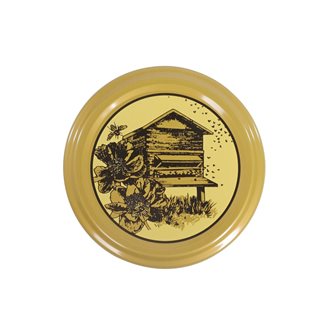 Beehive honey jar lids - 63 mm by 10
