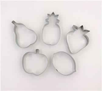 Set of 5 fruit cookie cutters