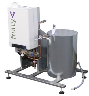 Gas juice pasteurizer 250 l/hour with pump