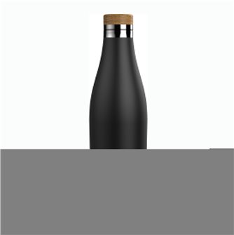 Sigg 0.5 litre stainless steel insulated water bottle with Meridian black stainless steel stopper