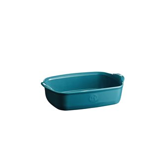 Individual rectangular oven dish 22 cm le bon dish in blue enamelled ceramic Calanque Emile Henry